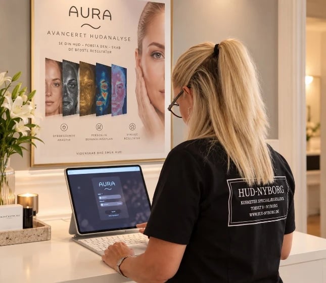 Aura 3D hudanalyse scanning hos Hud-Nyborg